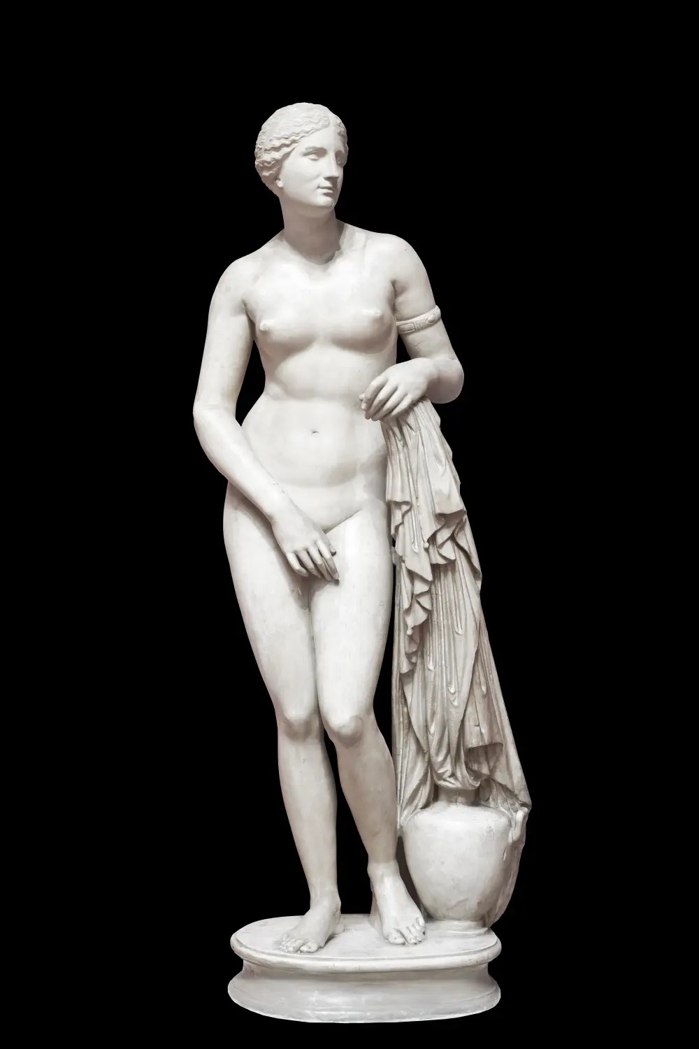 Cosmopolitan Aesthetics Hannover und Braunschweig - Klassische antike Skulptur einer Frau aus Marmor oder weißem Stein. Antike griechische Kunst und Kultur, menschliche Statue