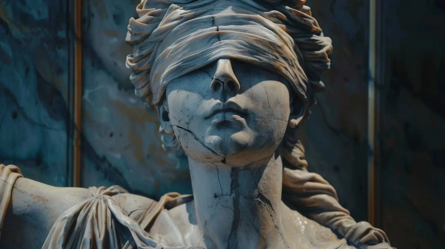 Cosmopolitan Aesthetics Hannover und Braunschweig - Eine Statue einer Frau mit bedeckten Augen, Themis oder Lady Justice Konzept