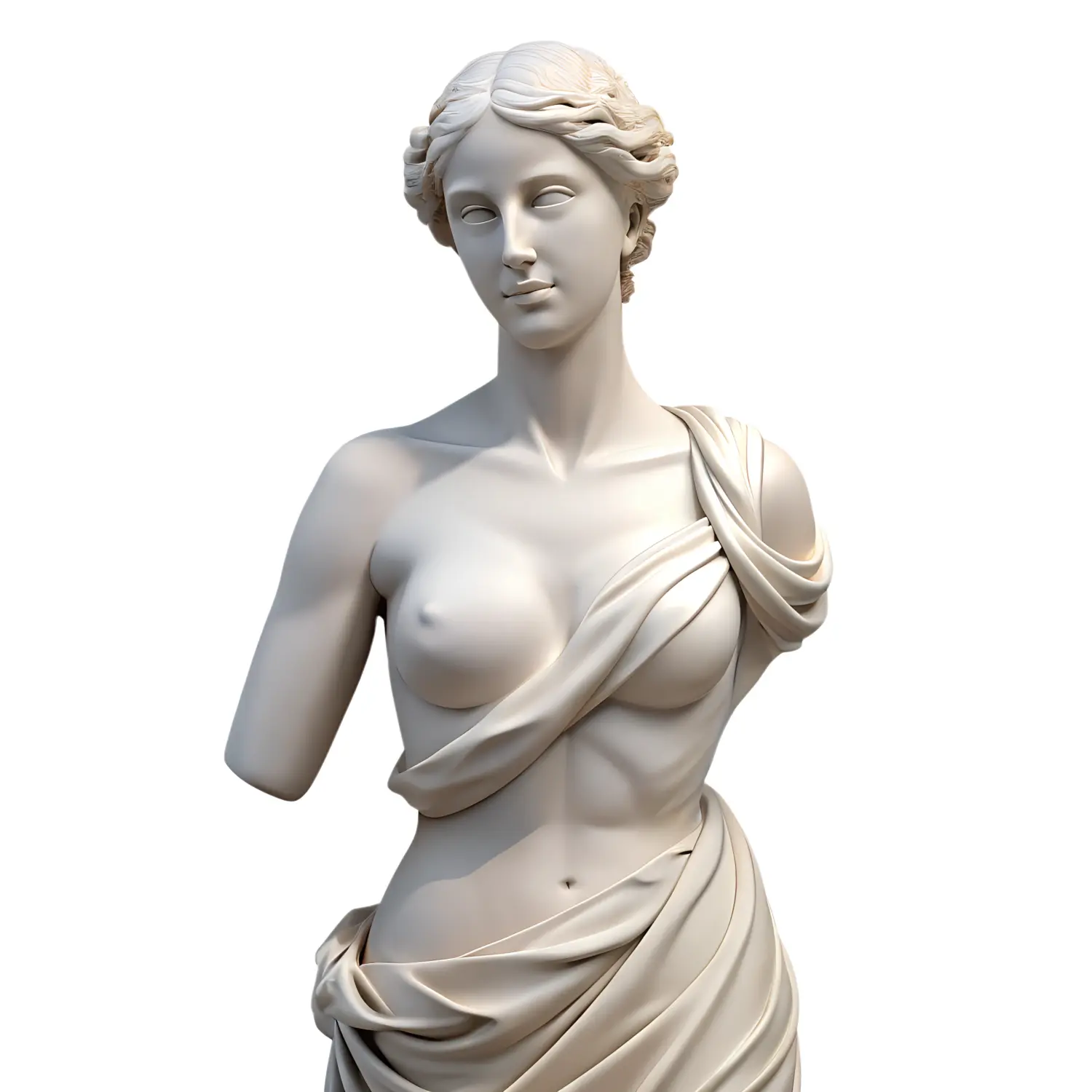 Cosmopolitan Aesthetics Hannover und Braunschweig - Antike Skulptur der Aphrodite. Griechische Mythologie. Isolierte 3D-Illustration.